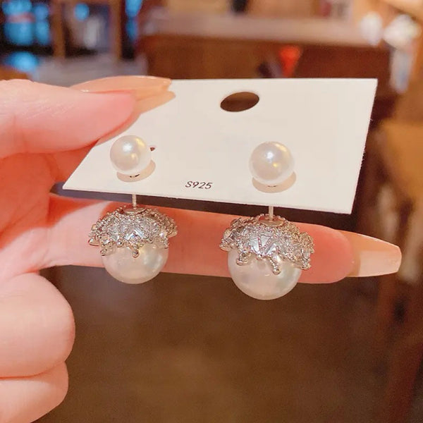 【グレースクラウン】 #ピアス #2WAYピアス #クラウンモチーフ #リバーシブル #S925ポスト